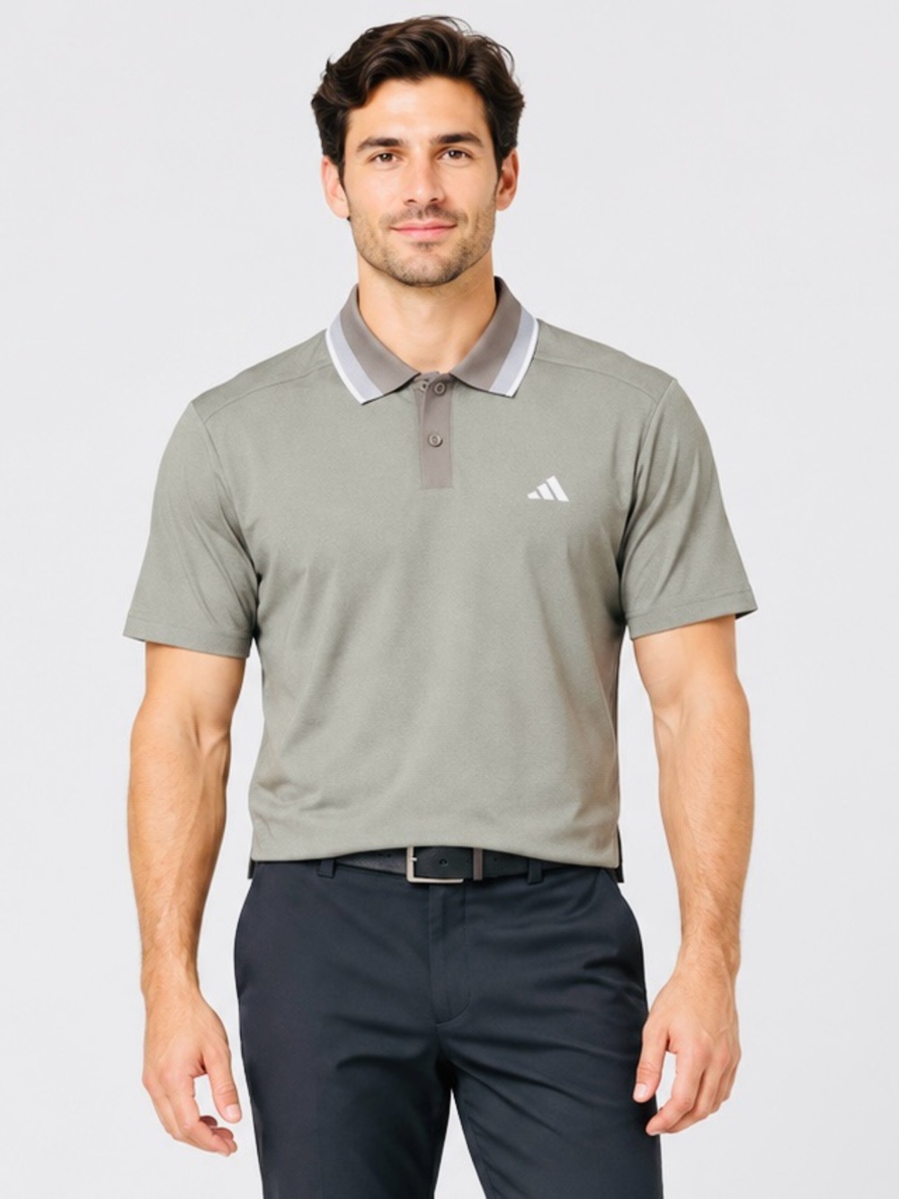 NWT New Adidas Ultimate365 Tour Twistknit Pique Polo Shirt In Putty Beige Size S